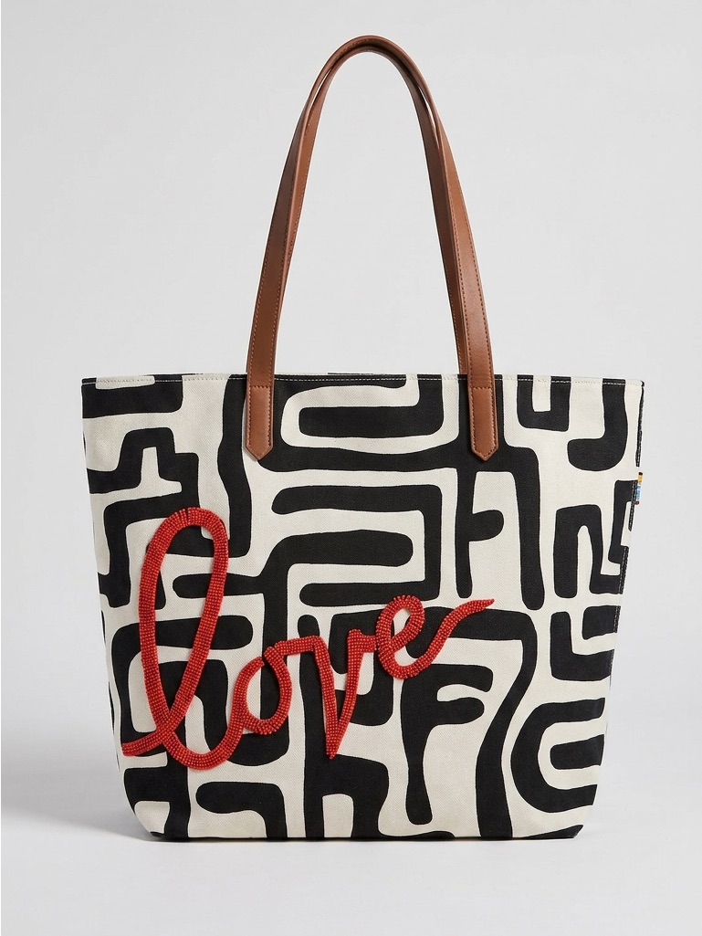 Love Beaded Statement Tote - Brand New Handcrafted By Ubuntu Life